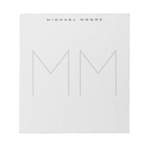 Mooi Monogram Naam Modern Minimalistisch Notitieblok