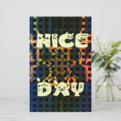 Mooi mooi hebben een mooie dag tekst print vector briefpapier (Staand voorkant)