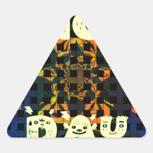 Mooi mooi hebben een mooie dag tekst print vector driehoek sticker