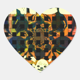 Mooi mooi hebben een mooie dag tekst print vector hart sticker