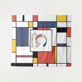 Mooi neoplasticisme kunst monogram. Letter C Wandkleed (Voorkant (horizontaal))