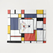 Mooi Neoplasticisme Kunst Monogram. Letter I Wandkleed (Voorkant (horizontaal))