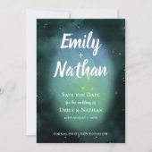 Mooi onder de SARS Green Typography Wedding Save The Date (Voorkant)