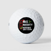 Mooi ondeugend hangt ervan af wie er kerst vraagt golfballen (Voorkant)