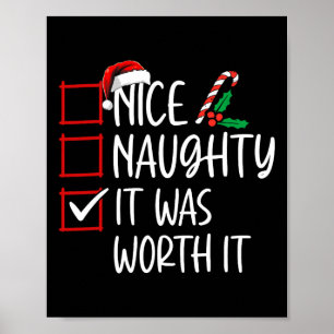 Mooi ondeugend het was de moeite waard het kerstli poster