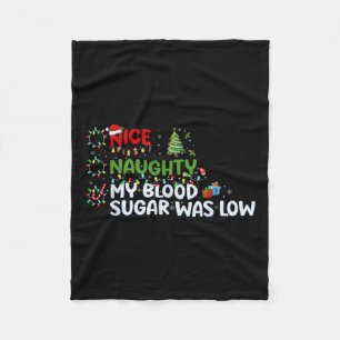 Mooi ondeugend mijn bloedsuiker was lage kerstlijs fleece deken