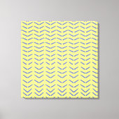 Mooi ontwerp met blauwe acryl strepen kunst canvas afdruk (Voorkant)