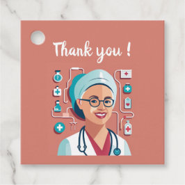 Mooi ontwerp om de verpleegkundigen te bedanken bedankjes labels