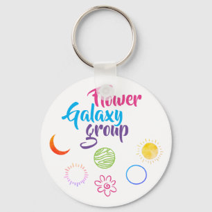 Mooi ontwerp van de ventilatorgalaxy-groep sleutelhanger