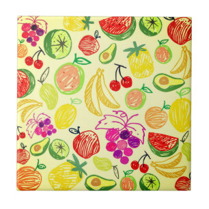 Mooi ontwerp waterverf Zuid Fruit Tegeltje