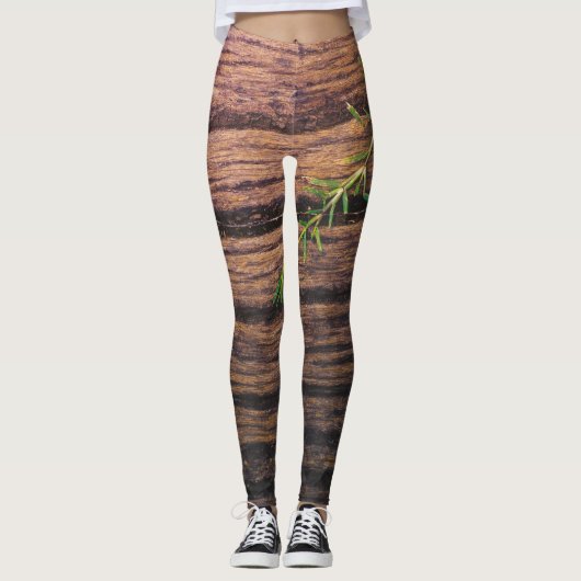 Mooi oud hout leggings (Voorkant)