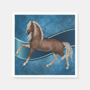 Mooi paard op de Westerne blauwe partij Napkin Servet