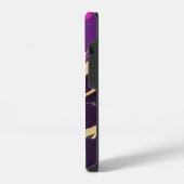 Mooi Paarse en gouden marmeren ontwerp iPhone Hoesje (Linkerkant)