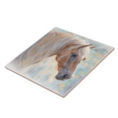 Mooi Palomino Paard Lange Mane Tegeltje (Zijkant)