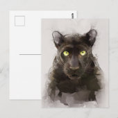 Mooi pantherportret briefkaart (Voorkant / Achterkant)