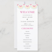 Mooi Papel Picado Mexicaans huwelijksprogramma (Voorkant)