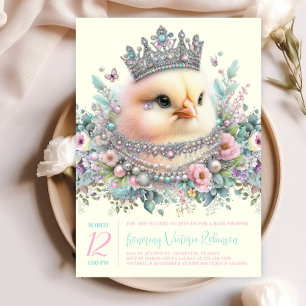 Mooi Pastelkleurig Kuiken Baby Shower Kaart