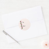 Mooi Patchwork Kerstmis Ronde Sticker (Envelop)