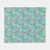 Mooi patroon met zomerelementen fleece deken (Voorkant (Horizontaal))