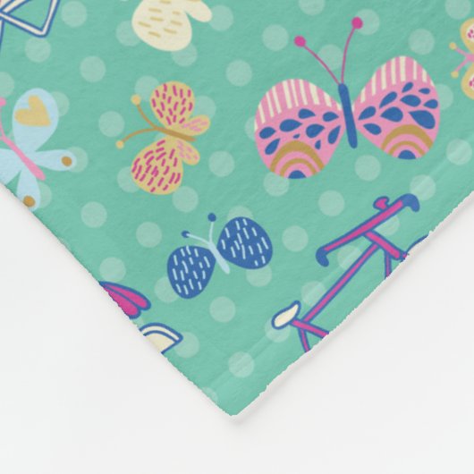 Mooi patroon met zomerelementen fleece deken (Hoek)