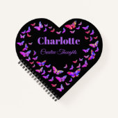 Mooi patroon van Butterfly op maat Notitieboek (Voorkant)