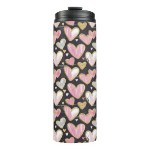 Mooi patroon voor Valentijnsdag Thermosbeker