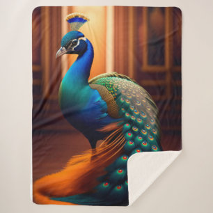Mooi Peacock Sherpa Blanket Deken