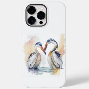 Mooi Pelikaan Paar, Pelikaan Liefde Bonden Case-Mate iPhone 14 Pro Max Hoesje