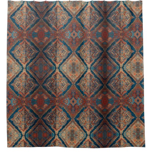 Mooi Perzisch oud patroonmodern Collectie Douchegordijn (Voorkant)