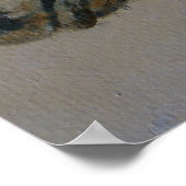 Mooi portret van bruin paard poster (Hoek)