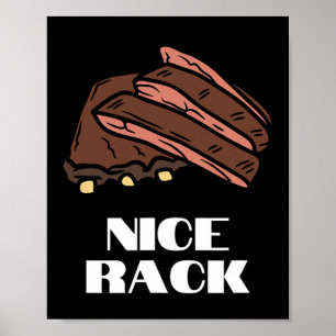 Mooi rack - grappige ribben en BBQ Poster