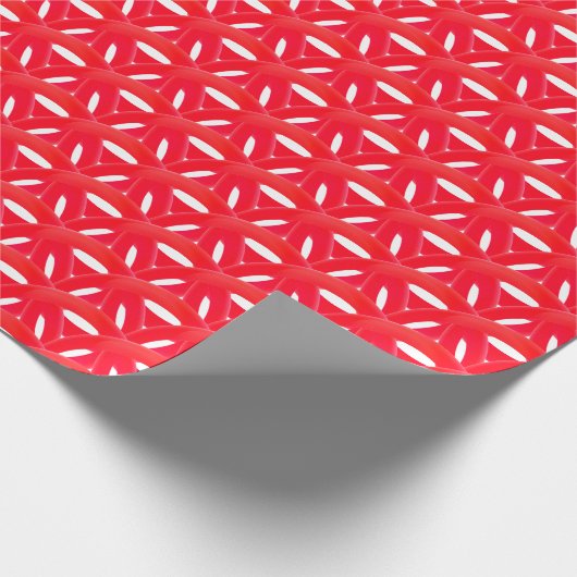 Mooi Red Hexagon Pattern Cadeaupapier (Hoek)