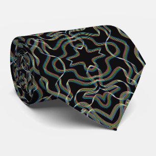 Mooi regenboogkleurig lint rolpatroon kunst stropdas