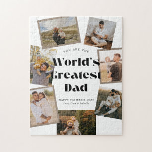 Mooi Retro Grootste Papa van de Wereld 7 Foto Coll Legpuzzel
