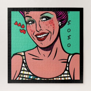 Mooi Retro Pop Art XOXO Legpuzzel