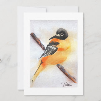 Mooi Robin Waterverf Kerst Kaart