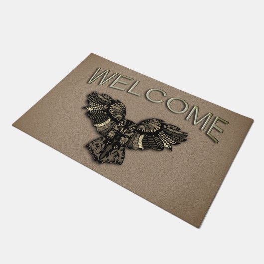 Mooi Roestend welkom Deurmat (Schuin)
