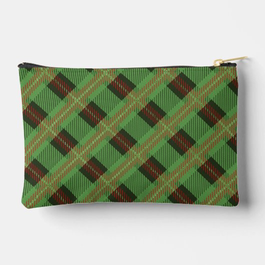 Mooi rood en groen geruite patroon etui (Achterkant)