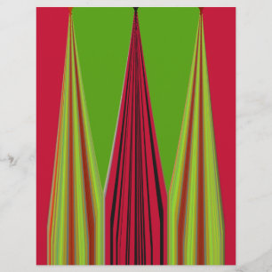 Mooi rood geel groen fractal art design