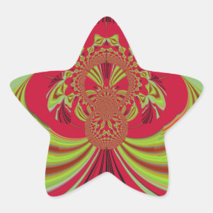 Mooi rood geel ontwerp. Inspiratie vector co Ster Sticker