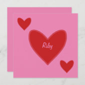 Mooi rood hart Valentijnsdag kaart (Voorkant / Achterkant)