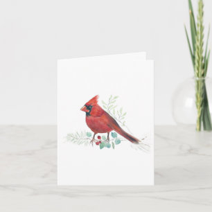 Mooi rood kardinaal schilderen kaart