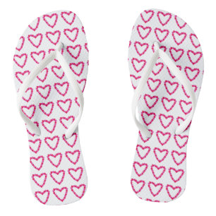 Mooi Rood Roze Hart van Harten FlipFlops Teenslippers