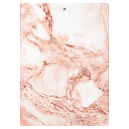 Mooi Roos Gold Sparkle Faux Marble Pattern Klembord (Achterkant)