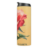 Mooi roos Moederdag cadeau gepersonaliseerd Thermosbeker (Geroteerd rechts)