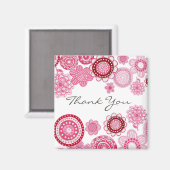 Mooi Roze Bedankje Trouwcadeau Magneet (Voorkant / Achterkant)