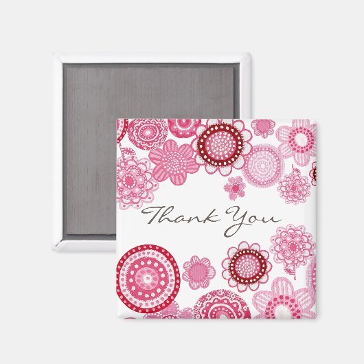 Mooi Roze Bedankje Trouwcadeau Magneet (Voorkant / Achterkant)