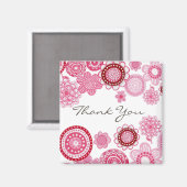 Mooi Roze Bedankt Trouwcadeau Magneet (Voorkant / Achterkant)