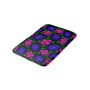 Mooi roze bloemen patroon badmat