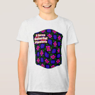Mooi roze bloemen patroon Tri-Blend shirt